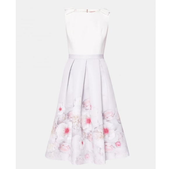 đNWTđ TED BAKER BOW SHOULDER MIDI DRESS - Picture 6 of 7